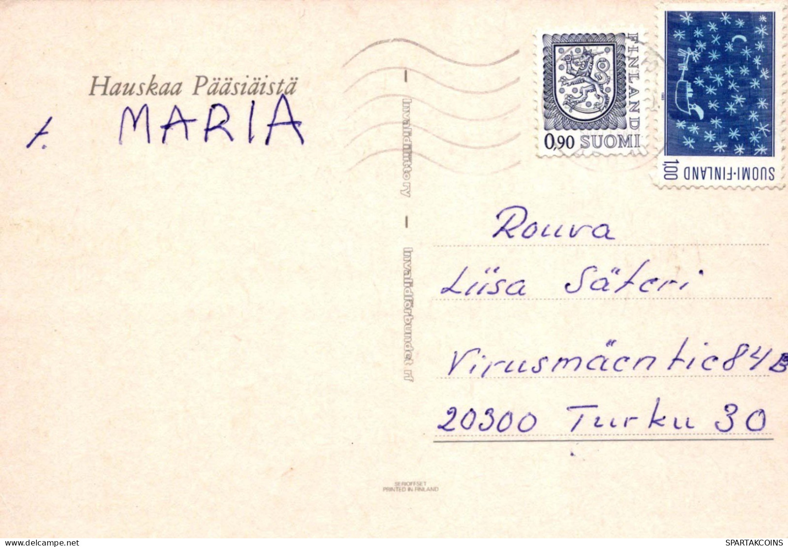PASQUA CONIGLIO Vintage Cartolina CPSM #PBO438.IT - Ostern