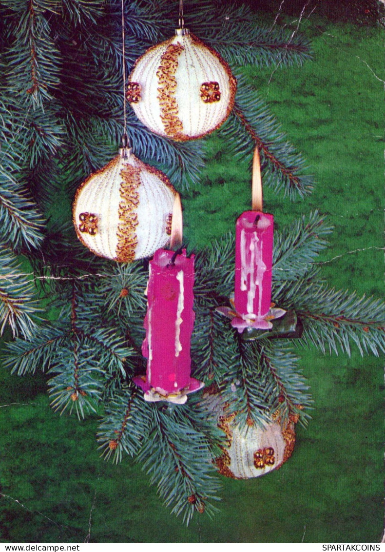 BABBO NATALE Buon Anno Natale Vintage Cartolina CPSM #PBO057.IT - Santa Claus