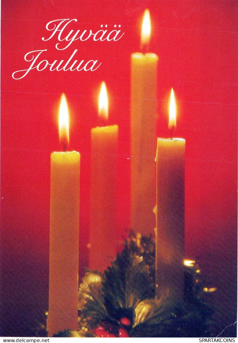 Buon Anno Natale CANDELA Vintage Cartolina CPSM #PBN632.IT - New Year