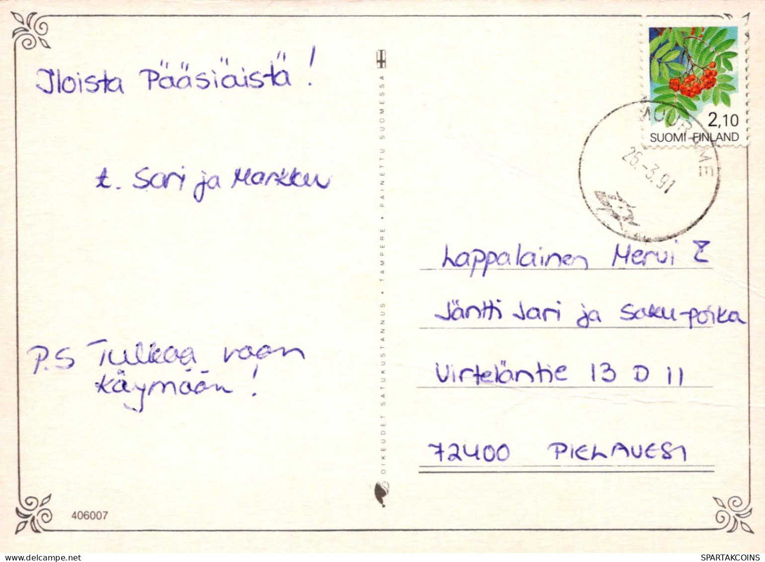 PASQUA CONIGLIO Vintage Cartolina CPSM #PBO564.IT - Ostern
