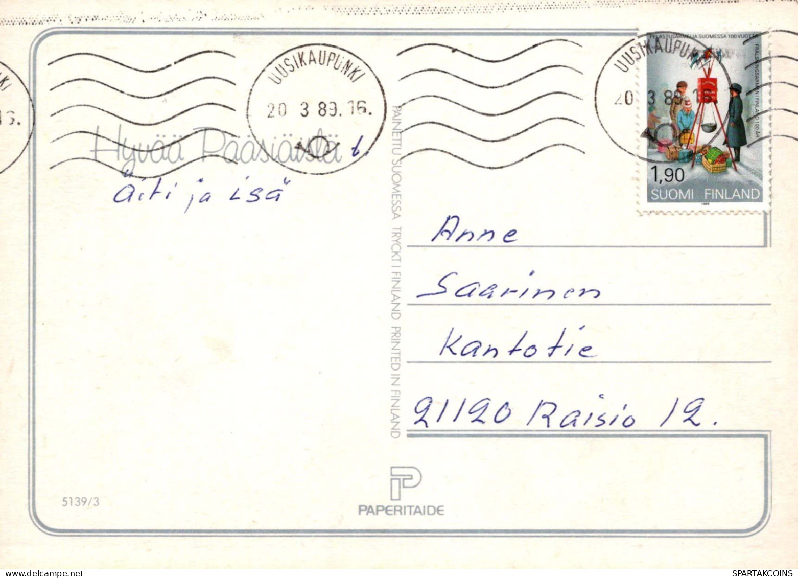 PASQUA BAMBINO UOVO Vintage Cartolina CPSM #PBO246.IT - Easter