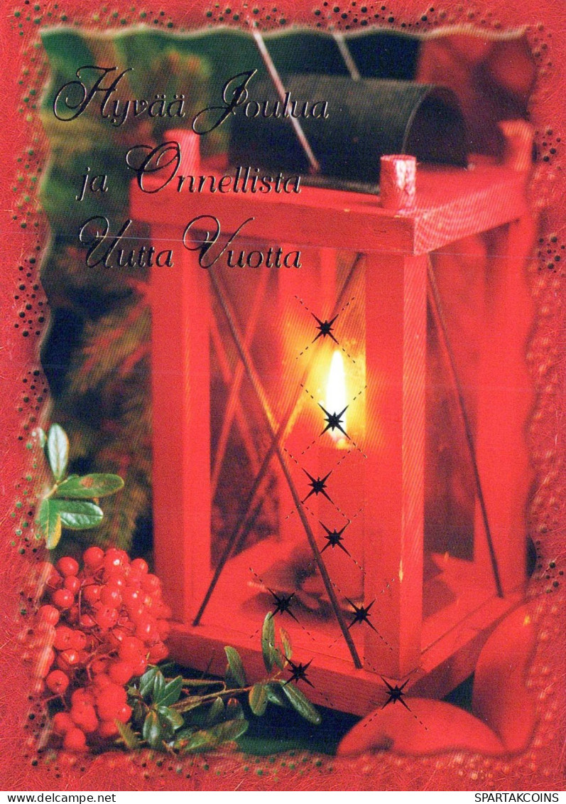 Buon Anno Natale CANDELA Vintage Cartolina CPSM #PBN753.IT - New Year