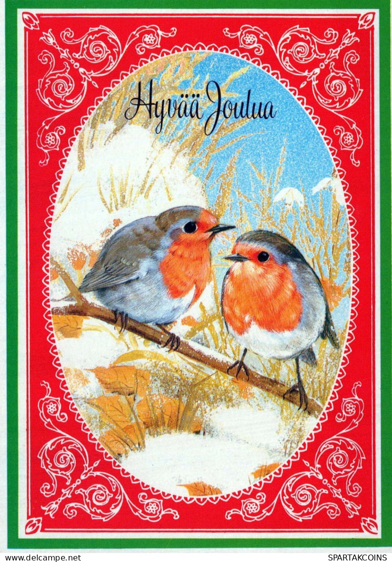 Buon Anno Natale UCCELLO Vintage Cartolina CPSM #PBM810.IT - New Year