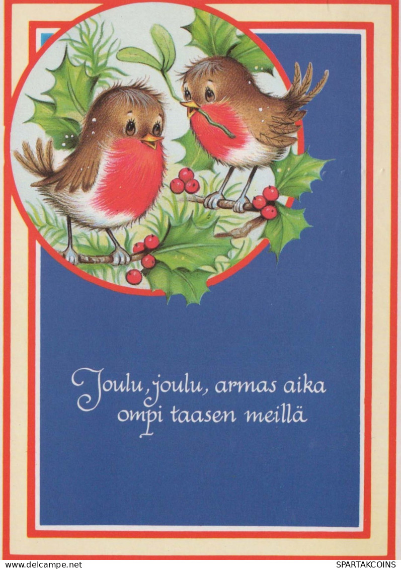 Buon Anno Natale UCCELLO Vintage Cartolina CPSM #PBM747.IT - New Year