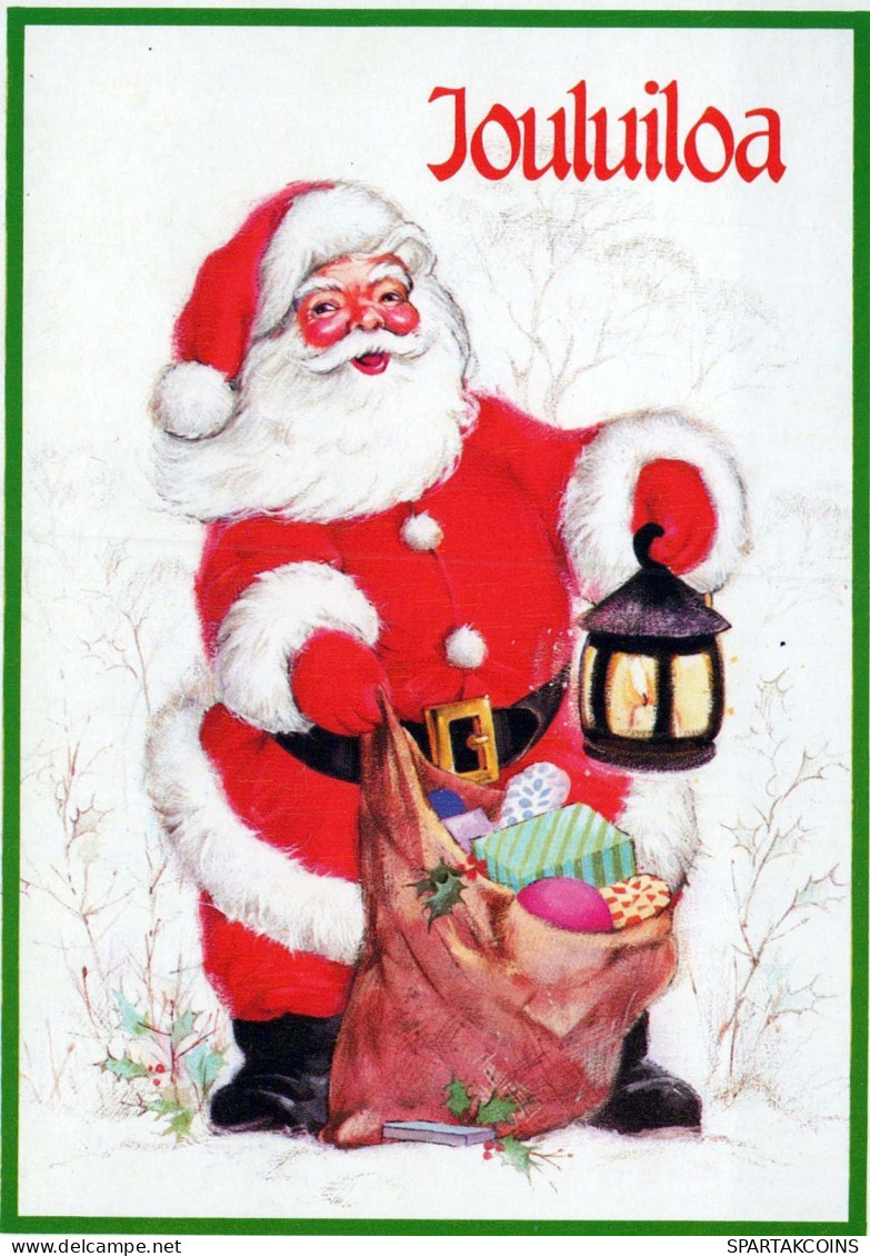 BABBO NATALE Buon Anno Natale Vintage Cartolina CPSM #PBL519.IT - Kerstman