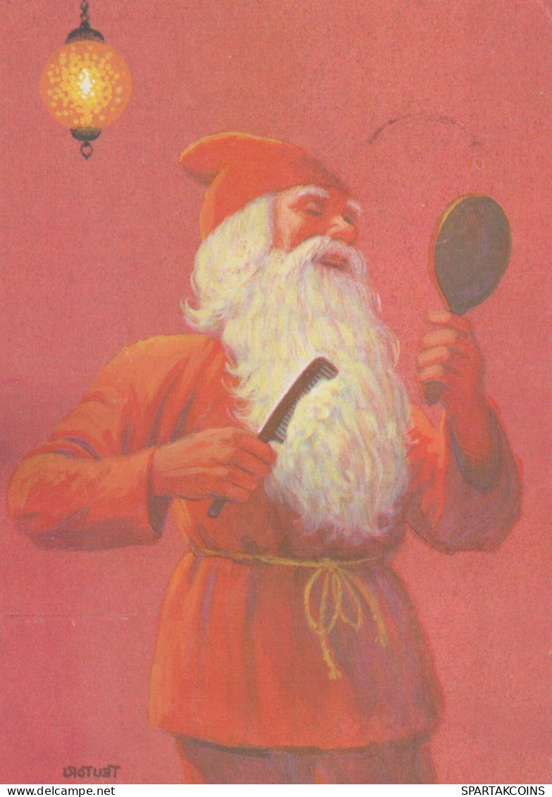 BABBO NATALE Buon Anno Natale Vintage Cartolina CPSM #PBL263.IT - Kerstman