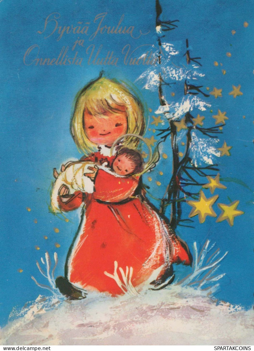 BAMBINO Scena Paesaggio Gesù Bambino Vintage Cartolina CPSM #PBB597.IT - Scènes & Paysages