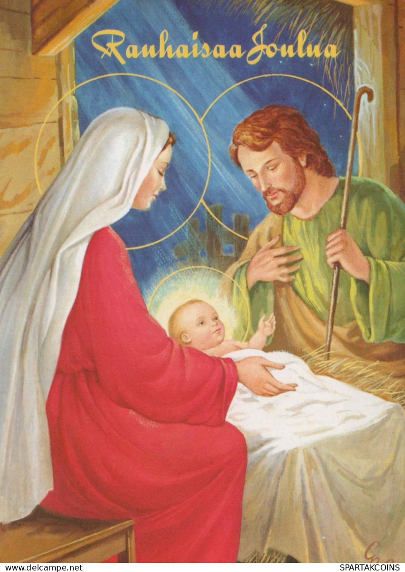 Vergine Maria Madonna Gesù Bambino Natale Religione Vintage Cartolina CPSM #PBB921.IT - Vergine Maria E Madonne