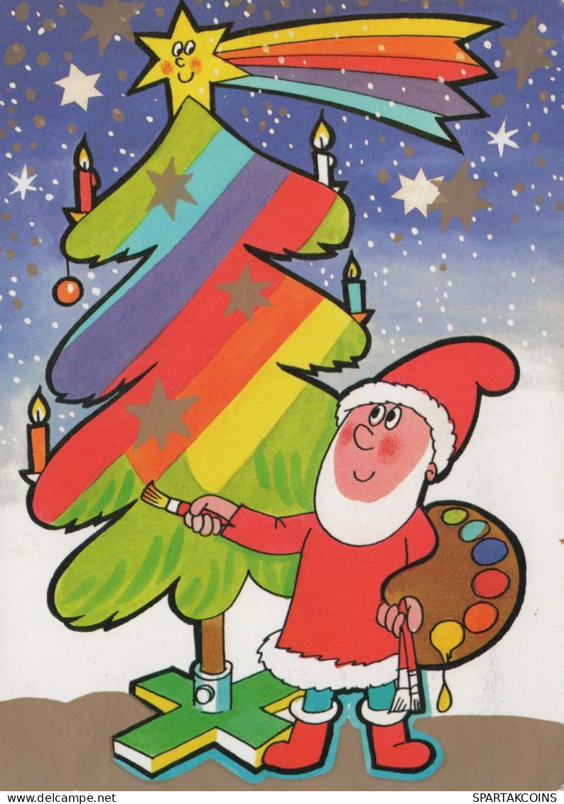 BABBO NATALE Buon Anno Natale Vintage Cartolina CPSM #PBB282.IT - Kerstman