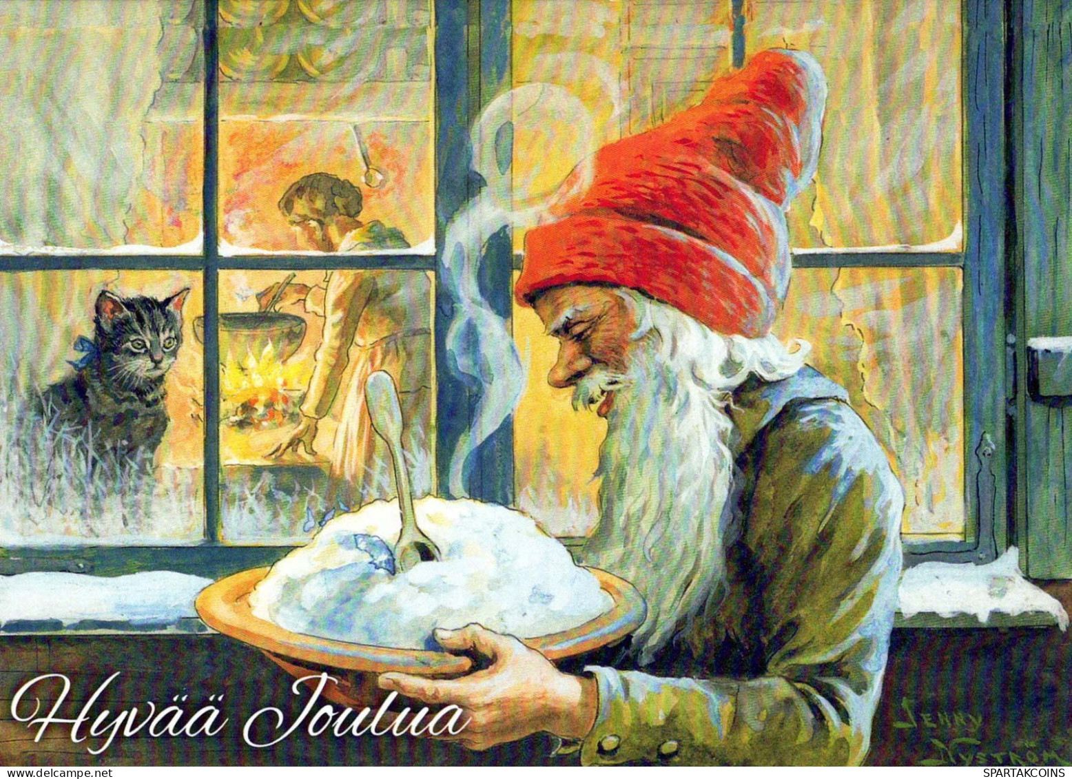 BABBO NATALE Buon Anno Natale Vintage Cartolina CPSM #PAZ948.IT - Kerstman