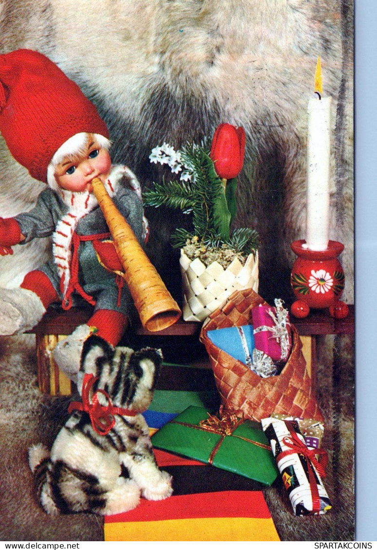 Buon Anno Natale GNOME Vintage Cartolina CPSM #PAY525.IT - Año Nuevo