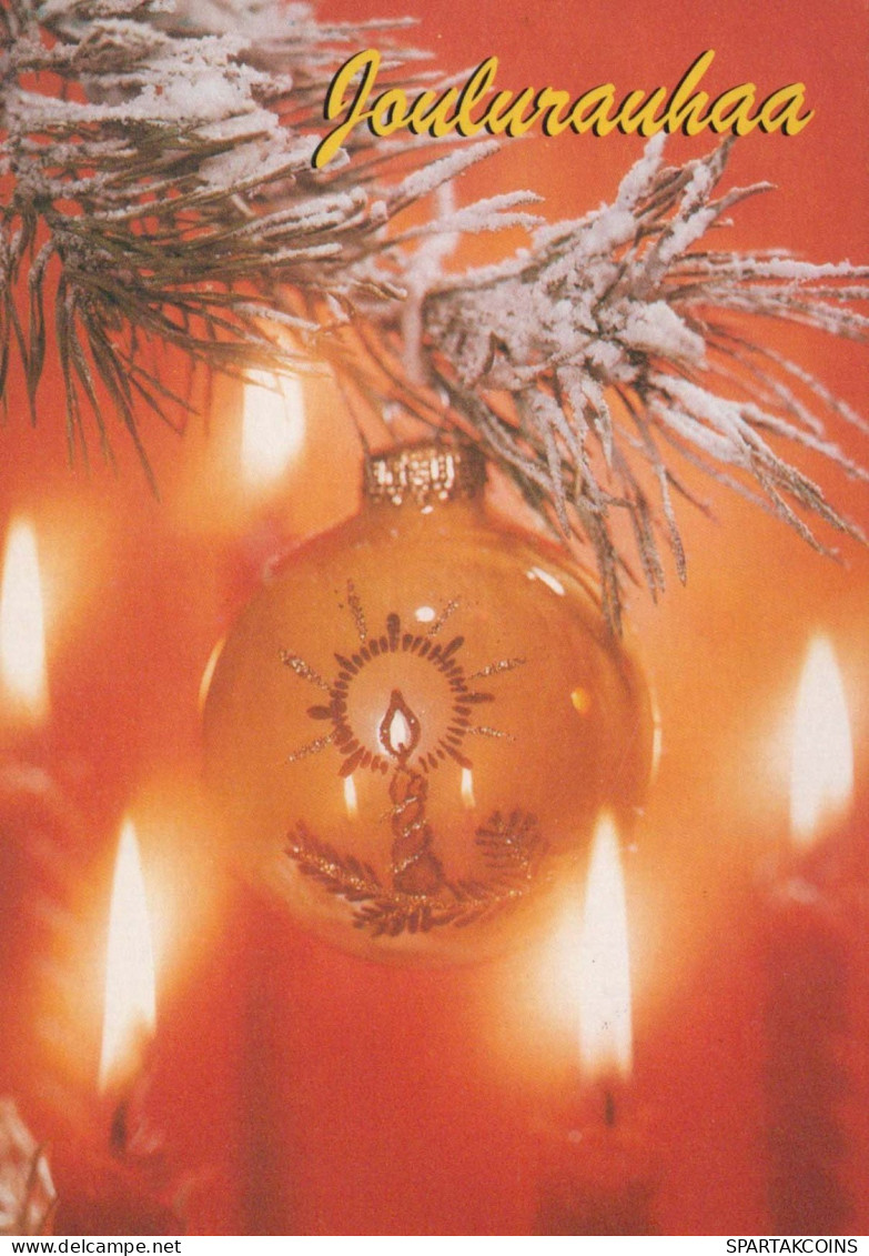 Buon Anno Natale CANDELA Vintage Cartolina CPSM #PAW079.IT - Año Nuevo