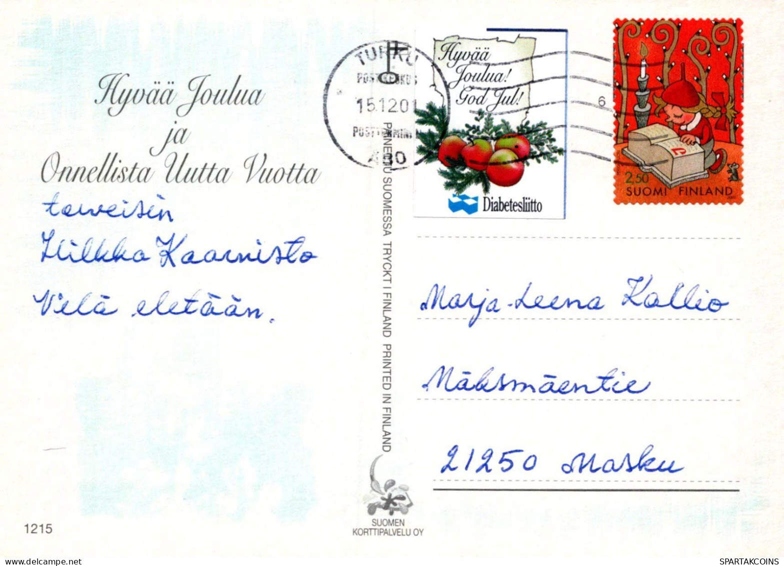 Buon Anno Natale CANDELA Vintage Cartolina CPSM #PAW079.IT - Año Nuevo