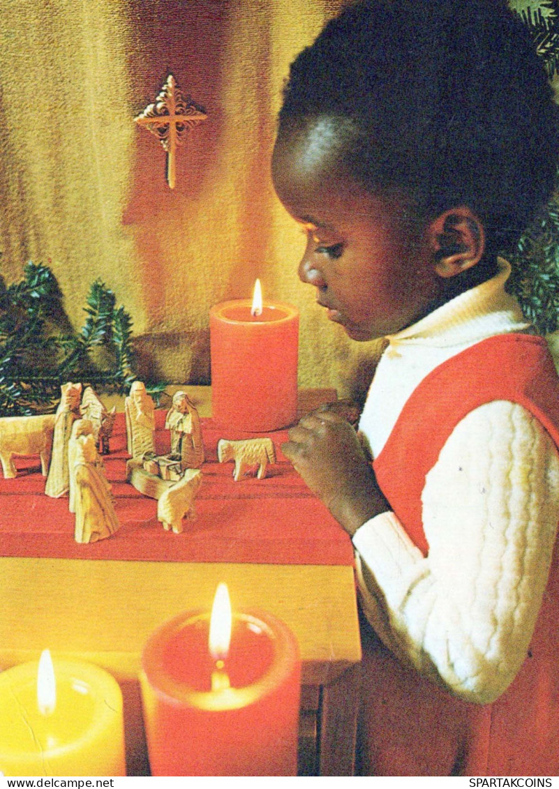 Buon Anno Natale CANDELA Vintage Cartolina CPSM #PAW320.IT - Año Nuevo