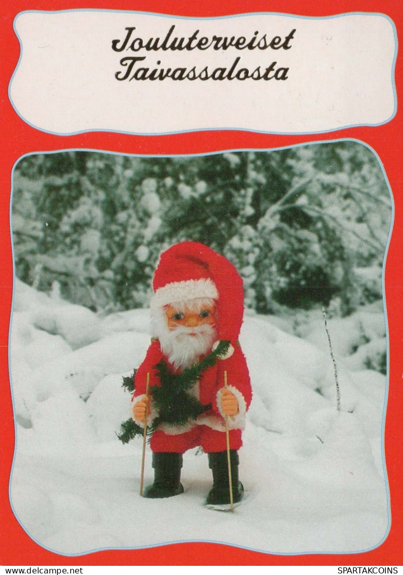 BABBO NATALE Buon Anno Natale Vintage Cartolina CPSM #PAU565.IT - Santa Claus