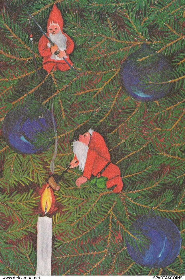 Buon Anno Natale GNOME Vintage Cartolina CPSM #PAU221.IT - Año Nuevo