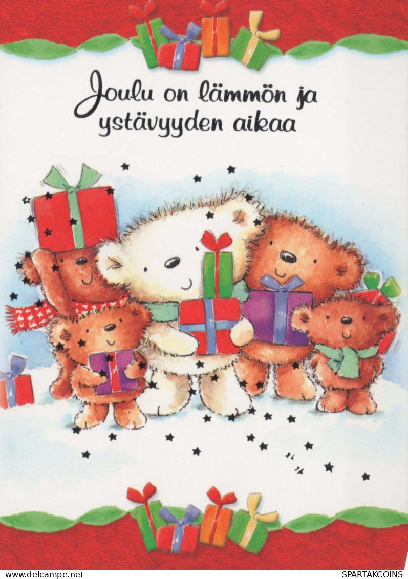 Buon Anno Natale ORSACCHIOTTO Vintage Cartolina CPSM #PAU698.IT - Año Nuevo
