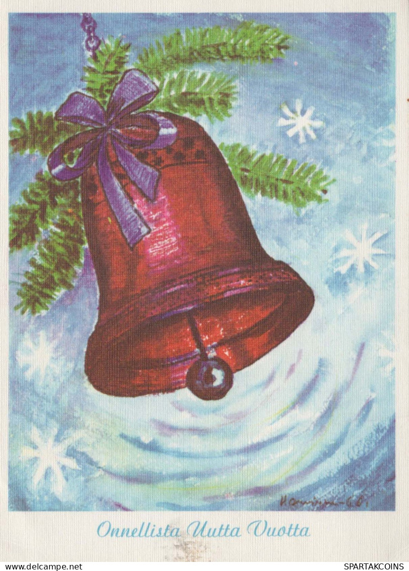 Buon Anno Natale BELL Vintage Cartolina CPSM #PAT838.IT - Año Nuevo