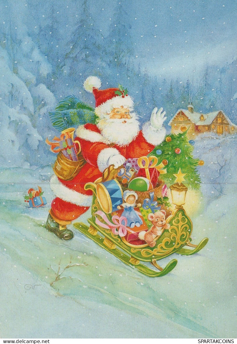BABBO NATALE Natale Vintage Cartolina CPSM #PAK728.IT - Kerstman
