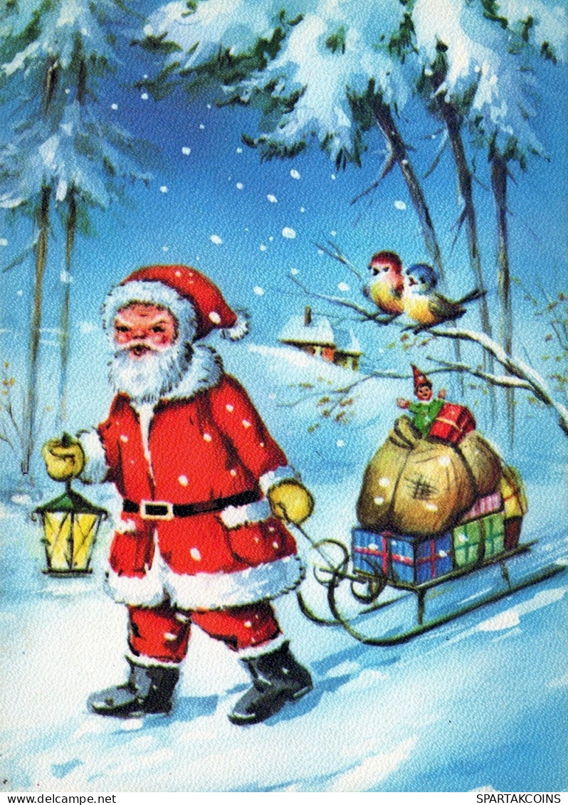 BABBO NATALE Natale Vintage Cartolina CPSM #PAJ688.IT - Kerstman