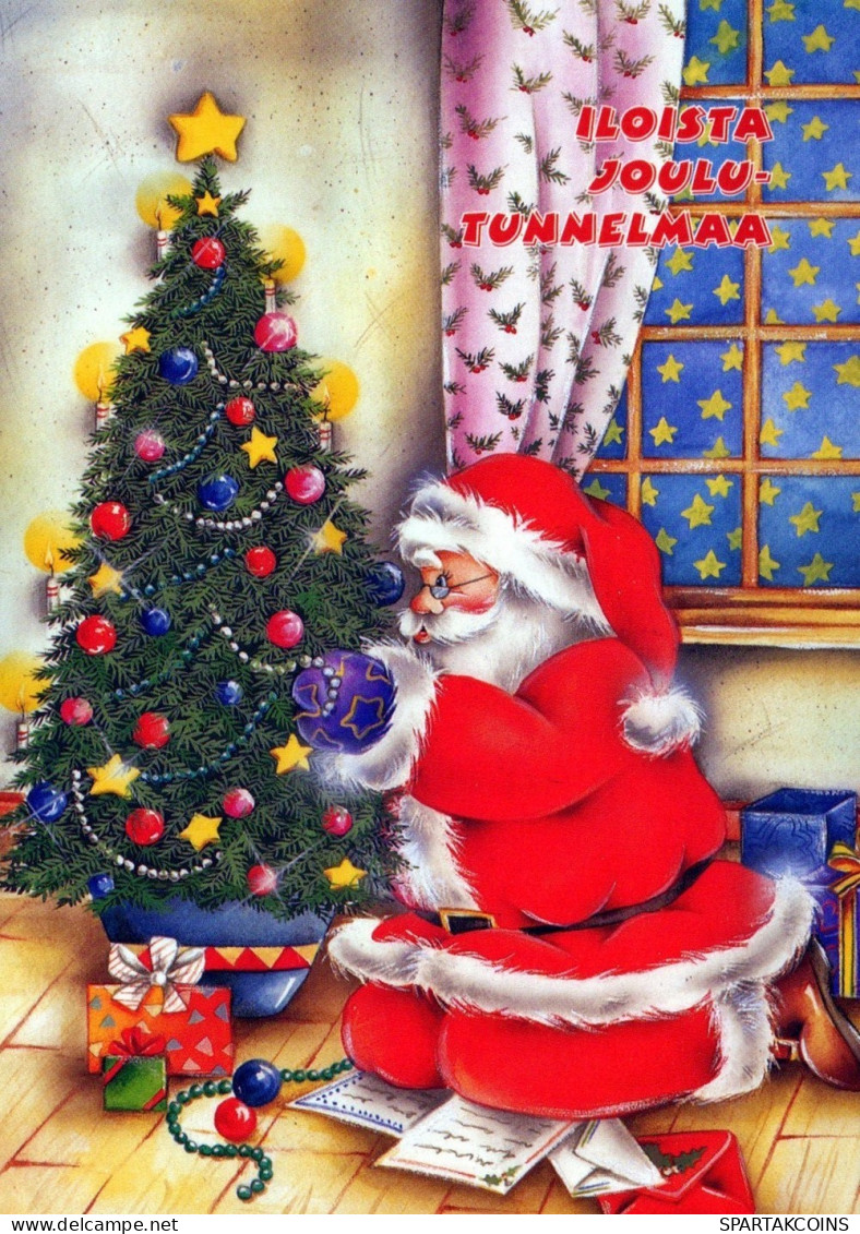 BABBO NATALE Natale Vintage Cartolina CPSM #PAK181.IT - Kerstman