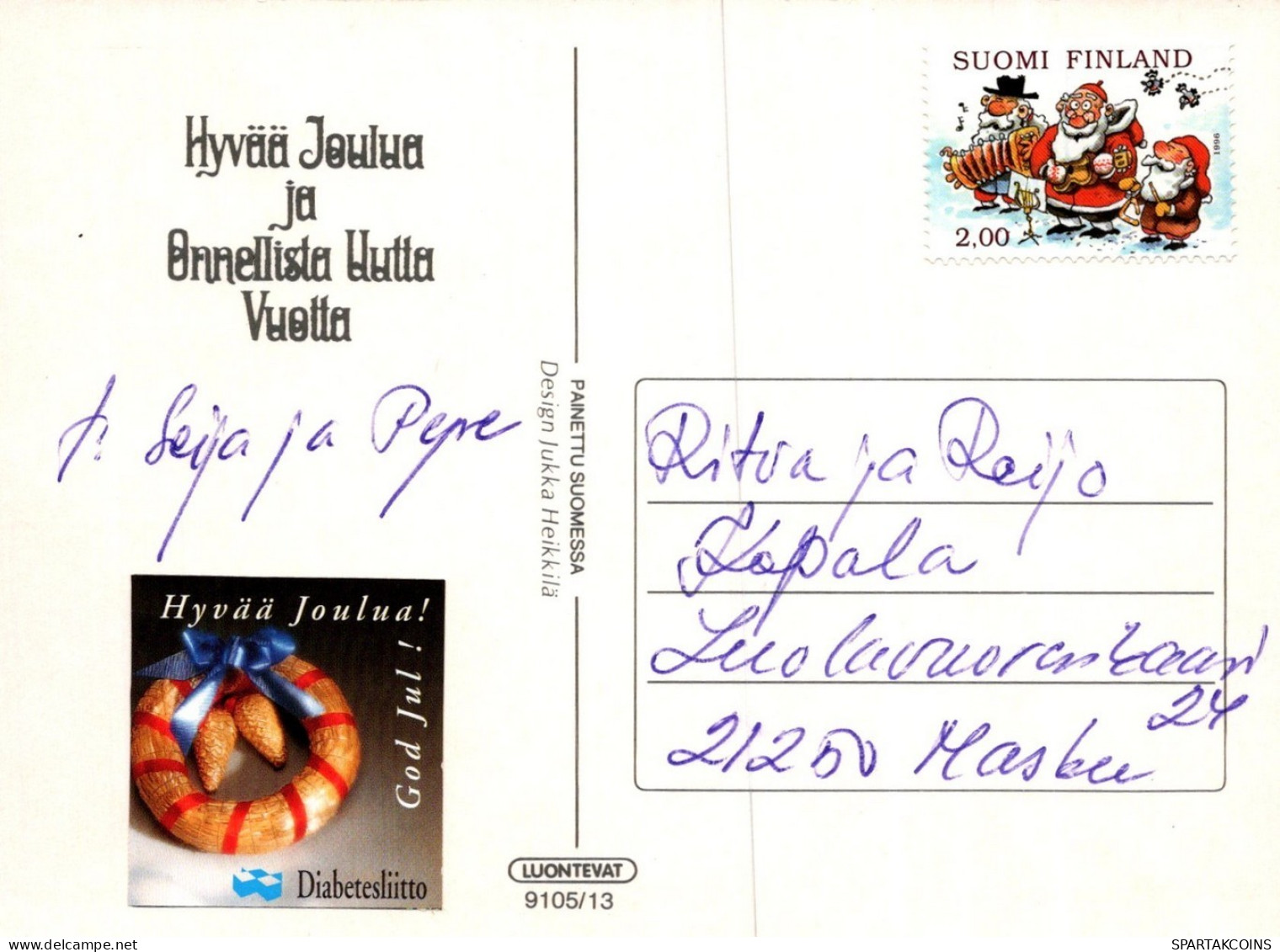 BABBO NATALE Natale Vintage Cartolina CPSM #PAJ967.IT - Kerstman