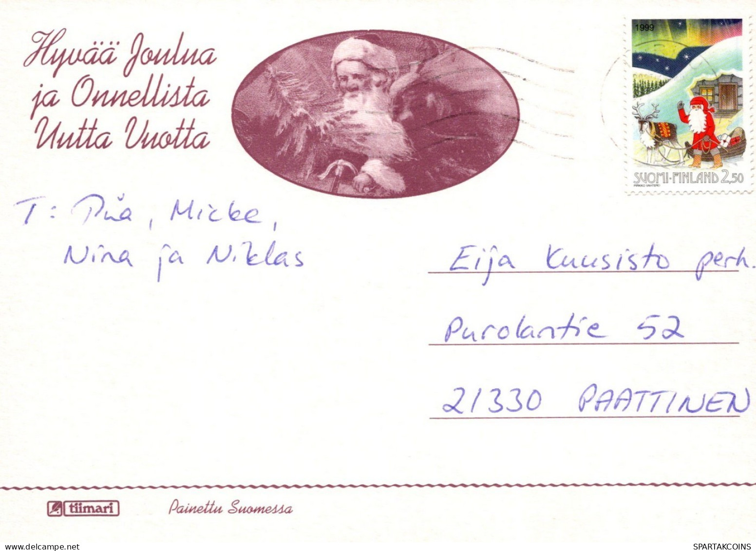 BABBO NATALE Natale Vintage Cartolina CPSM #PAJ550.IT - Kerstman