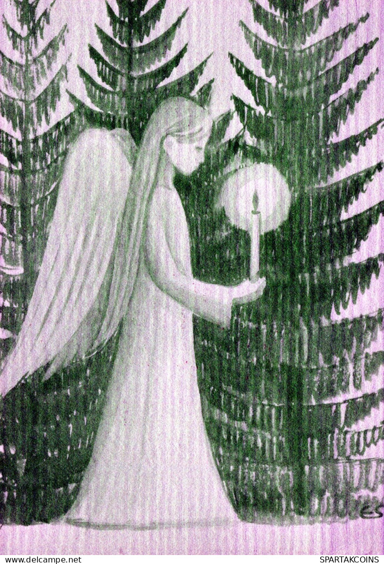ANGELO Buon Anno Natale Vintage Cartolina CPSM #PAJ353.IT - Angels