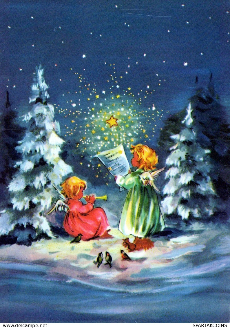 ANGELO Buon Anno Natale Vintage Cartolina CPSM #PAH968.IT - Angels