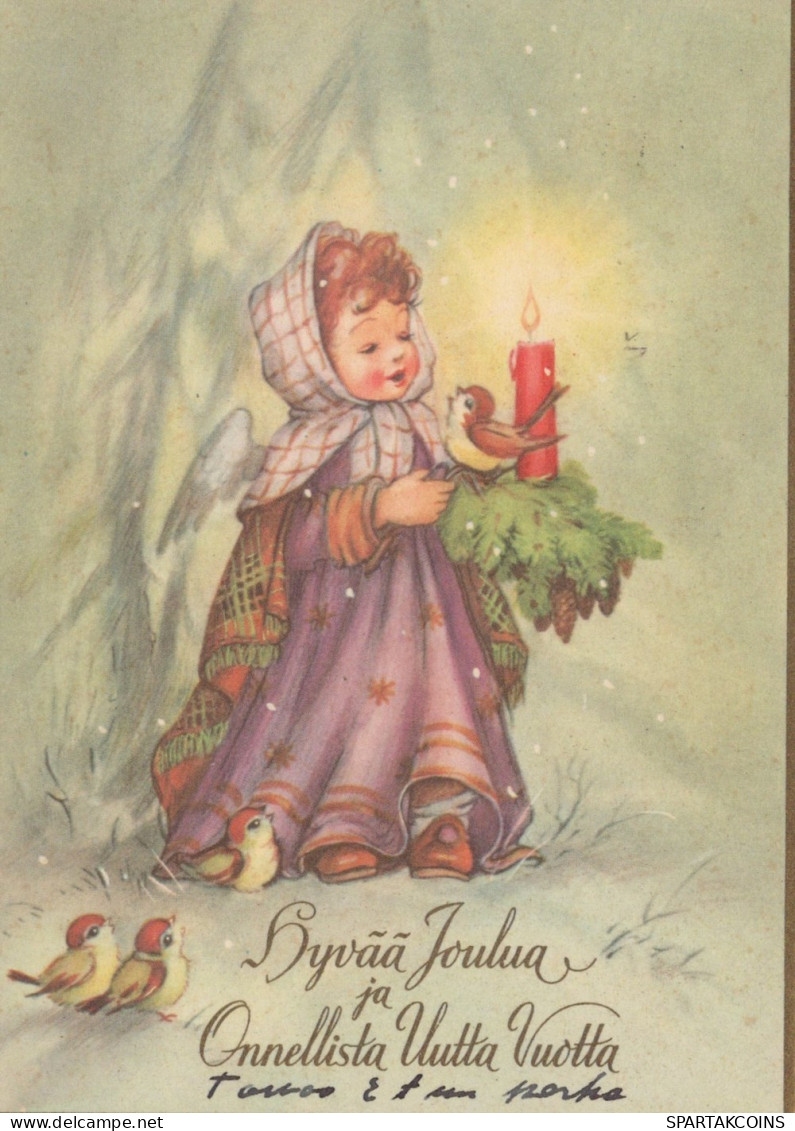 ANGELO Buon Anno Natale Vintage Cartolina CPSM #PAH152.IT - Anges