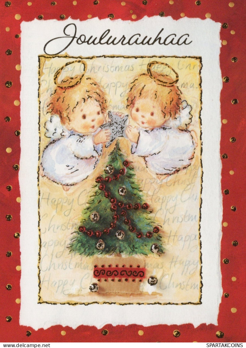 ANGELO Buon Anno Natale Vintage Cartolina CPSM #PAH596.IT - Engelen