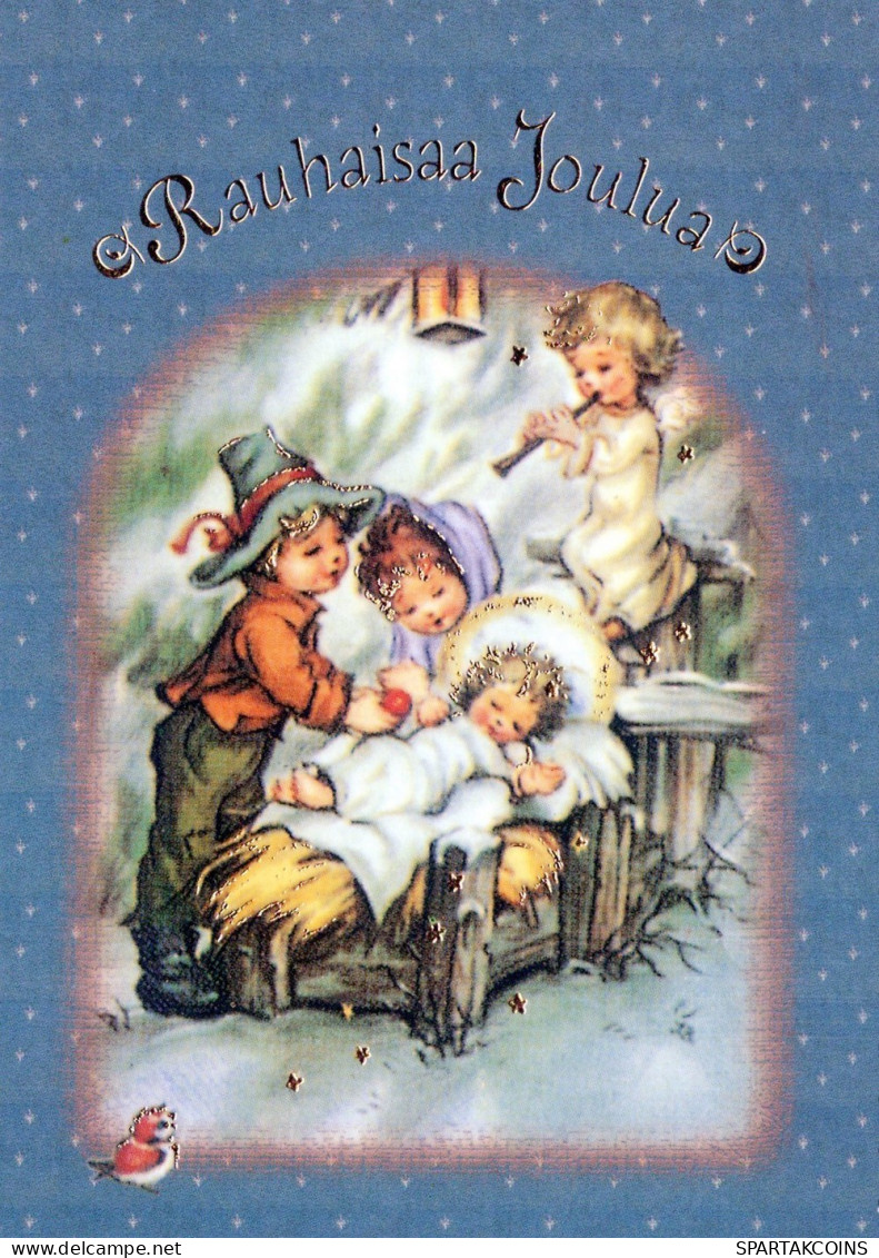 ANGELO Buon Anno Natale Vintage Cartolina CPSM #PAH716.IT - Angeles