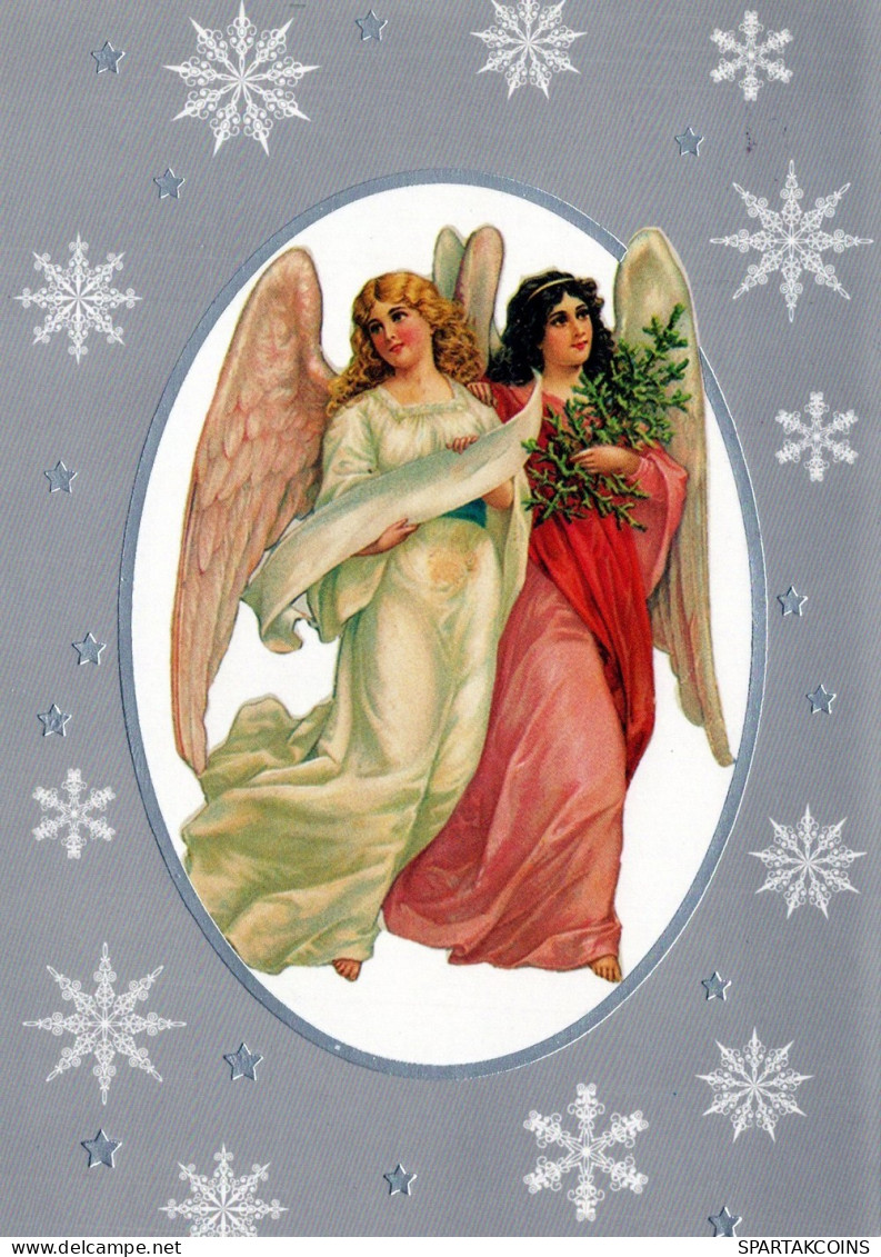 ANGELO Buon Anno Natale Vintage Cartolina CPSM #PAH412.IT - Angeles