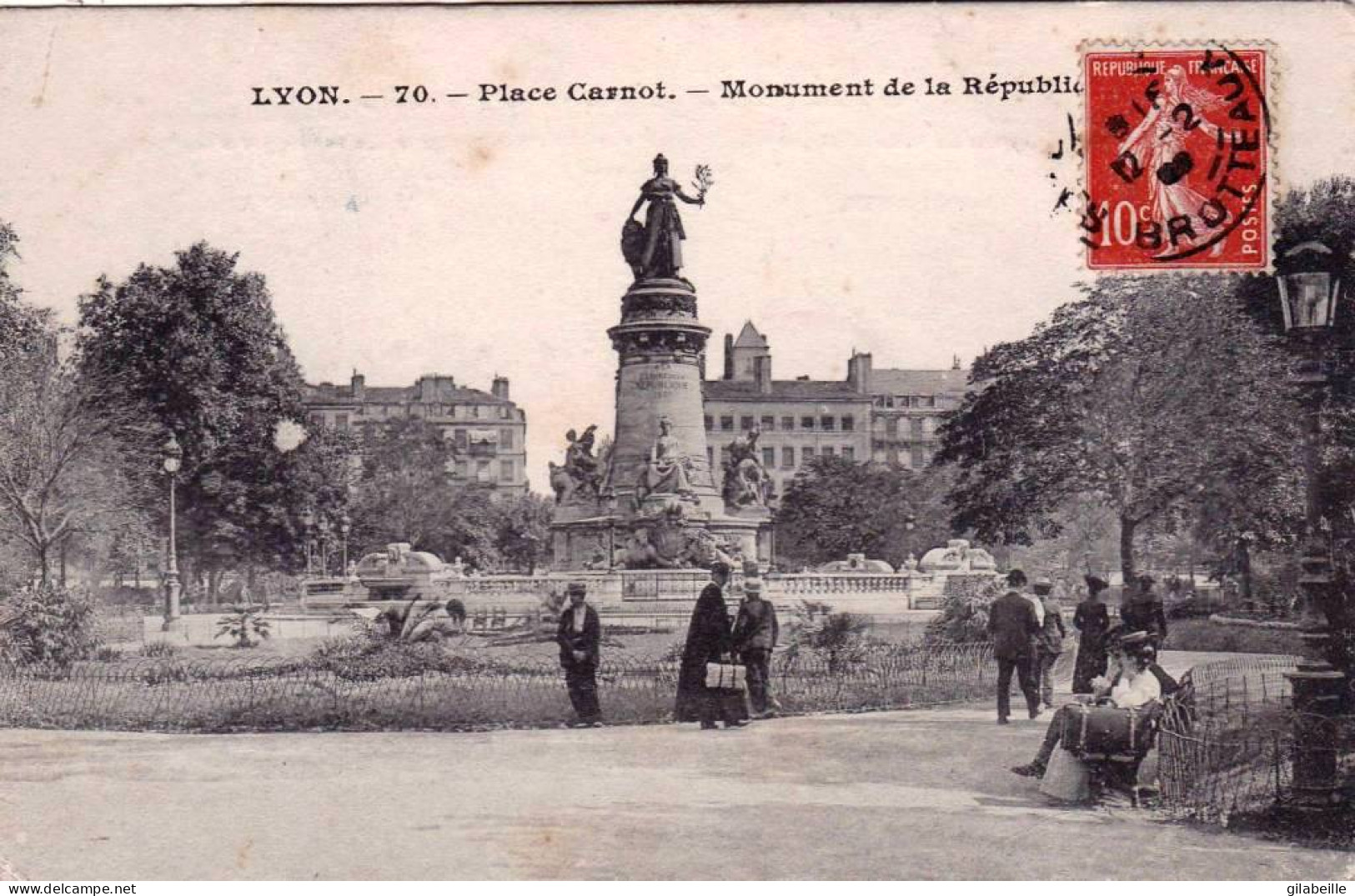 69 - Rhone -  LYON  -  Place Carnot -  Monument De La République - Other & Unclassified