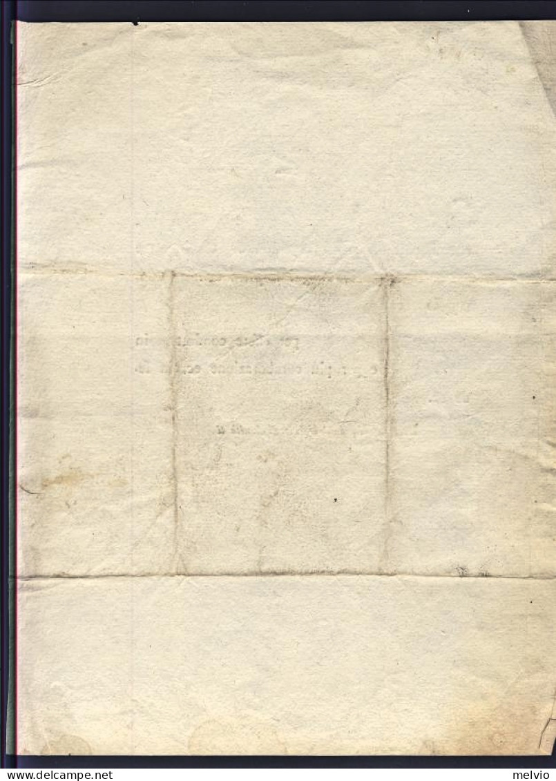 1802-ALA Fede Di Sanita' Con Sigillo In Basso, In Parte Stampata Ed In Parte Scr - Historical Documents