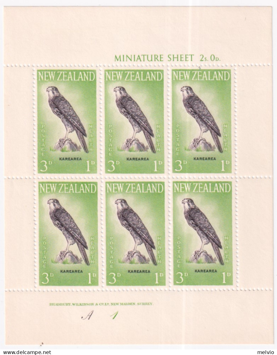 1961-Nuova Zelanda (MNH=**) Due Foglietti S.12v."sanita',uccelli"catalogo Euro 3 - Andere & Zonder Classificatie