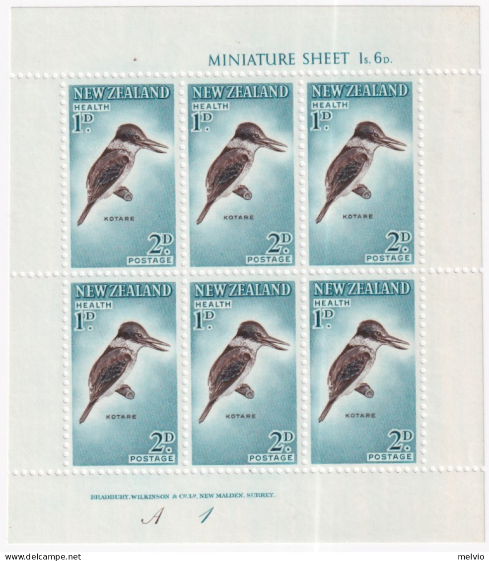 1960-Nuova Zelanda (MNH=**) Due Foglietti Per 12 Valori "uccelli"catalogo Euro 4 - Andere & Zonder Classificatie