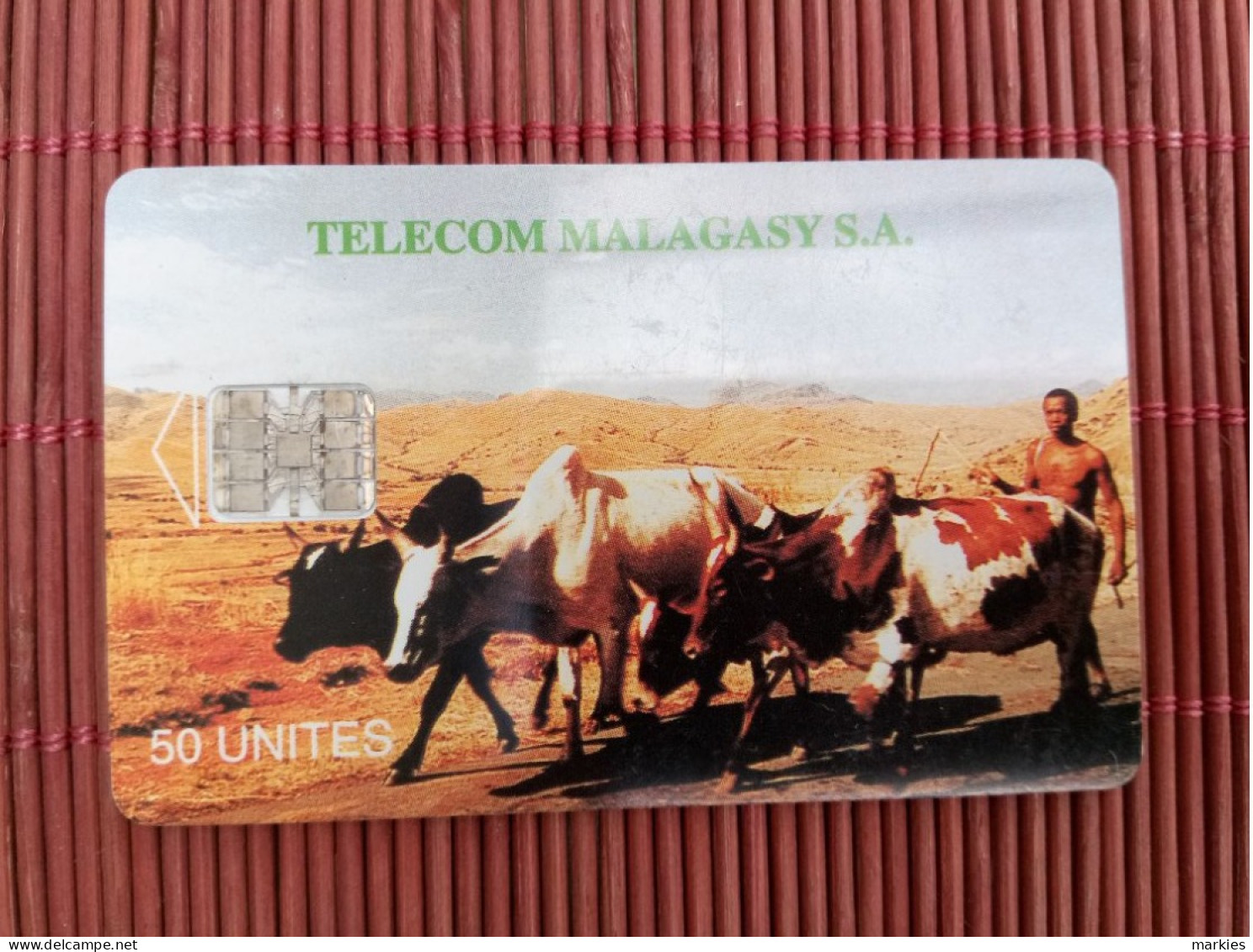 Phonecard 50 Units Used  Rare - Madagascar