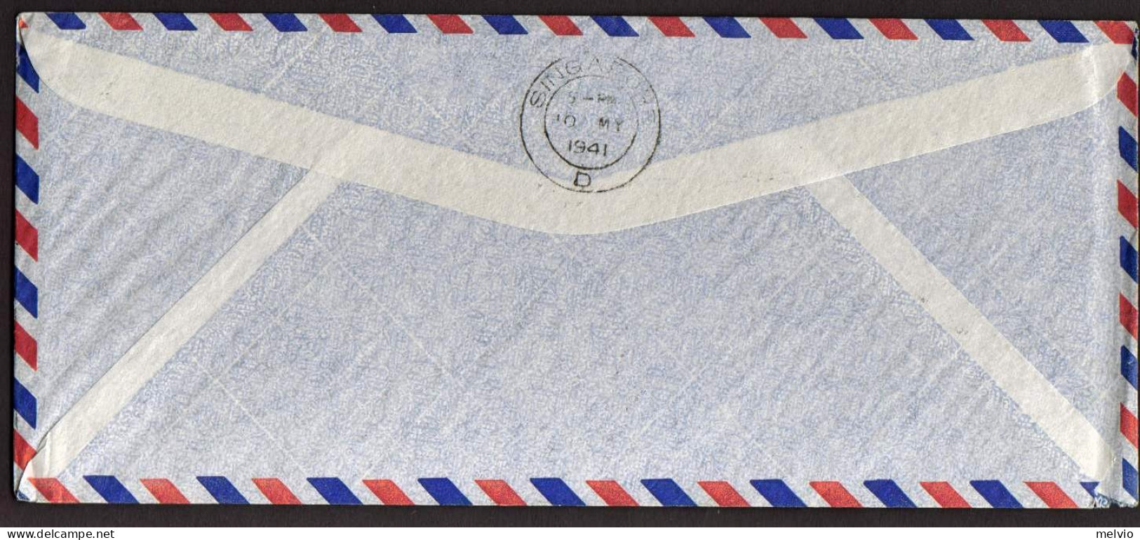 1941-U.S.A. I^volo "Guam-Singapore"+cachet Figurato - 1c. 1918-1940 Briefe U. Dokumente