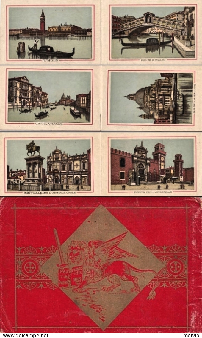 1920circa-Ricordo Di Venezia Con 12 Foto Vedute Colorate - Venezia