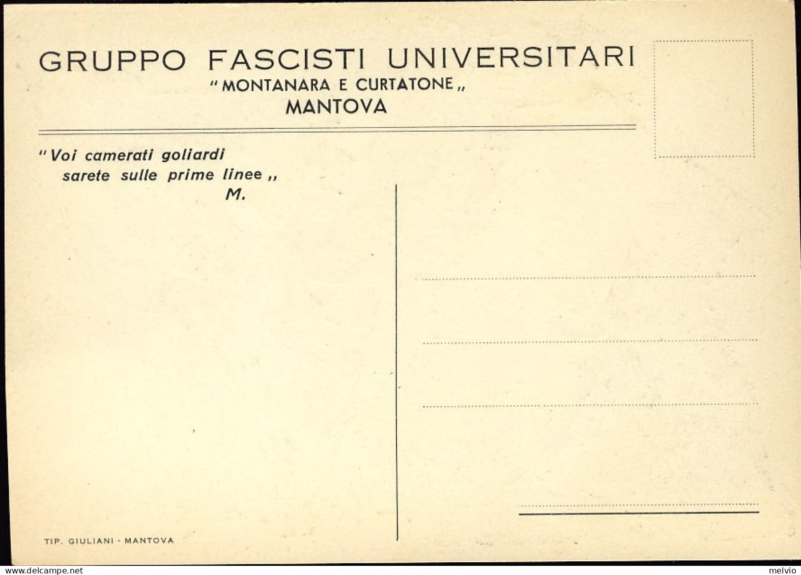 1940circa-RSI Curtatone E Montanara A Cura Del Gruppo Fascisti Universitari Di M - Patriotic