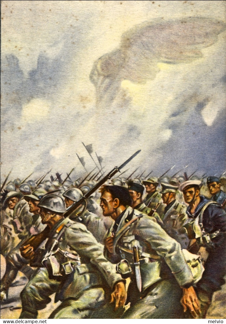 1935-V^ Divisione CC.NN. 1 Febbraio V Battaglione Misto, Viaggiata - Patriotic