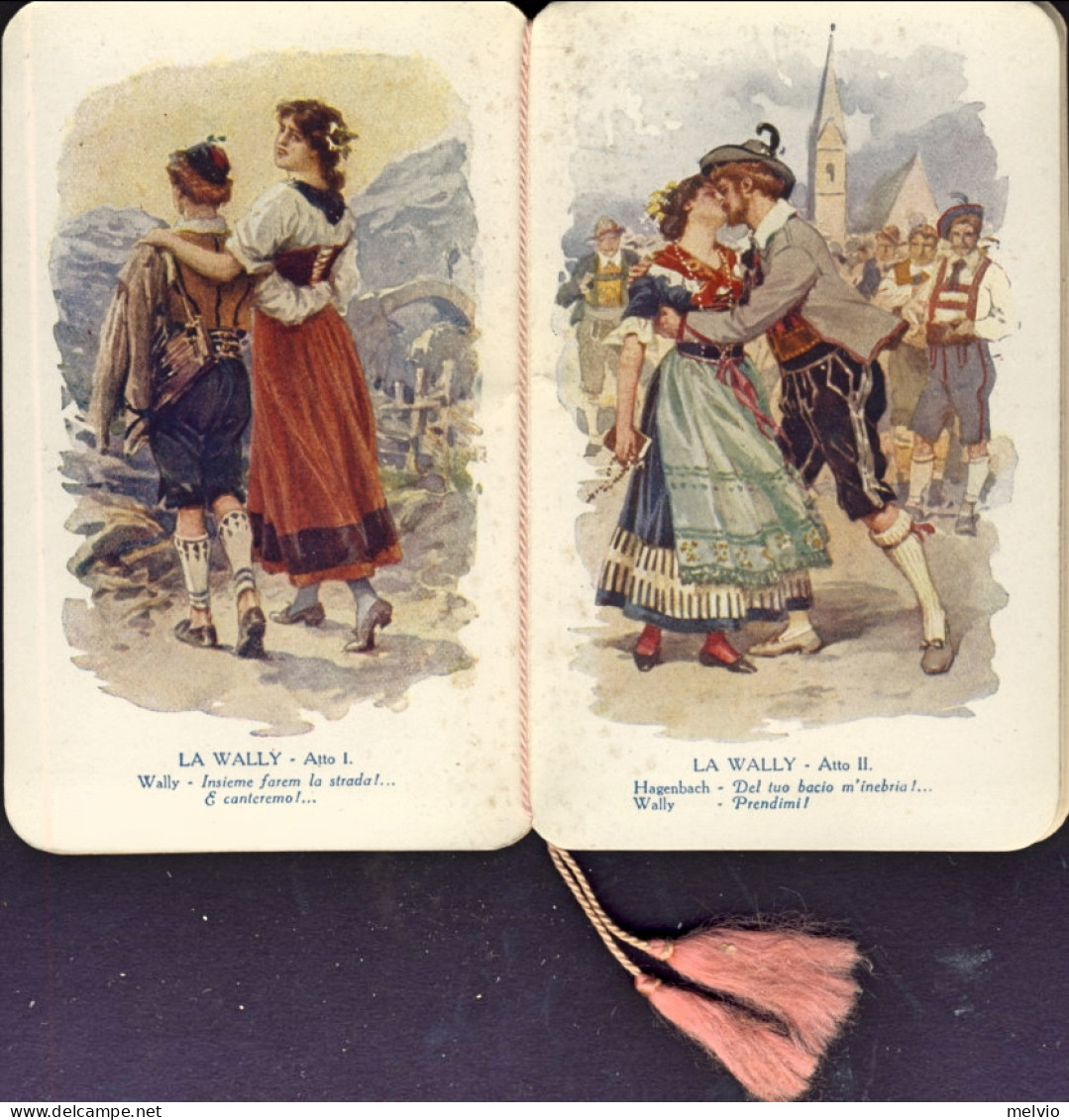 1914-"La Wally" Opera Lirica Calendarietto 7x10,5 Cm. In Ottime Condizioni - Tamaño Pequeño : 1901-20