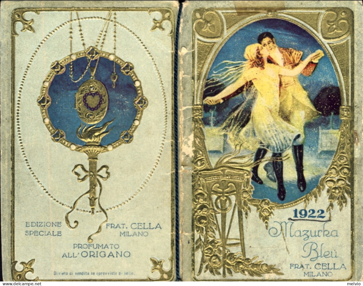 1922-"Mazurka Bleu"calendario 7x11 Cm. In Buone Condizioni - Klein Formaat: 1921-40