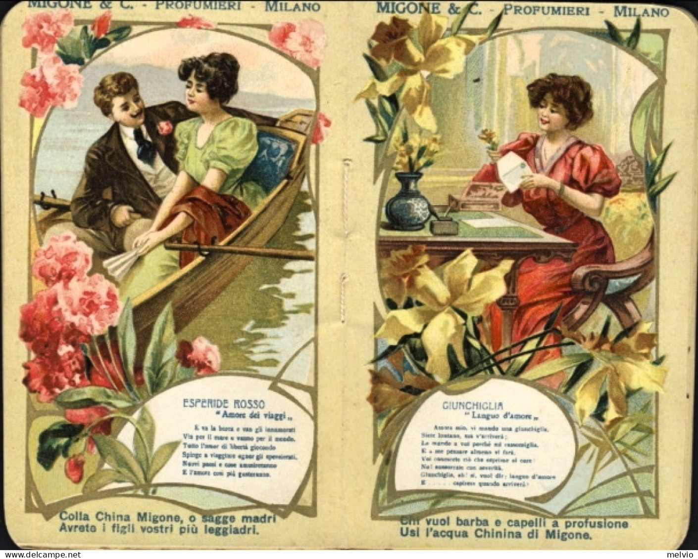1910-Almanacco Florealla Migone (Linguaggio Dei Fiori) Calendarietto 7x11 Cm. In - Petit Format : 1901-20