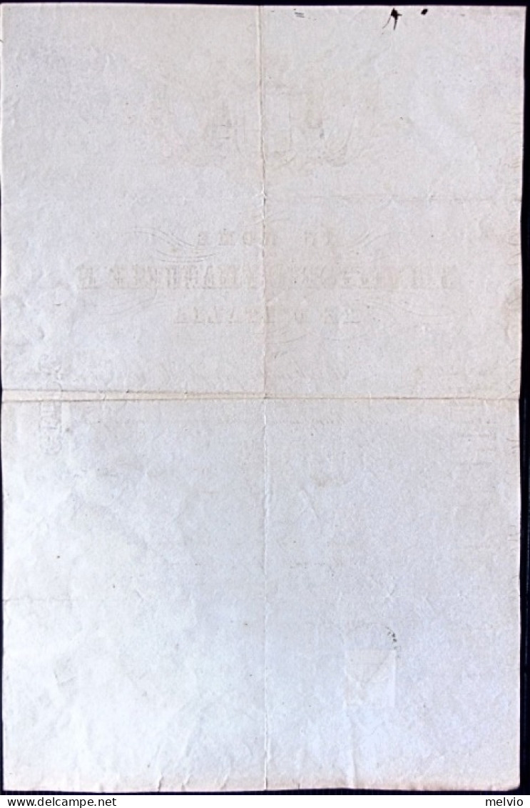 1863-Passaporto In Nome Di S.M.Vittorio Emanuele II Re D'Italia Rilasciato In Sa - Historische Dokumente