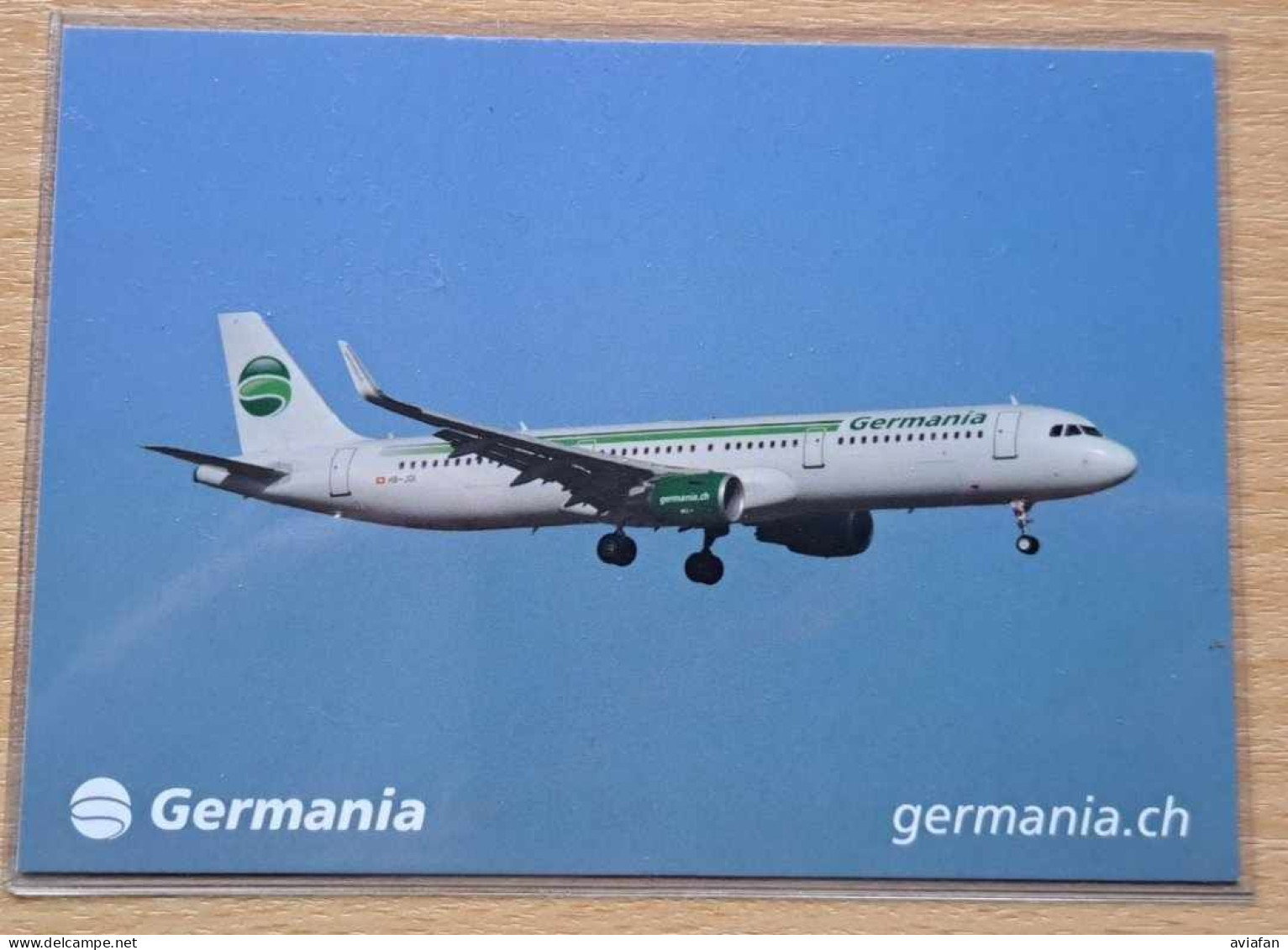 GERMANIA Switzerland A321 Postcard - Airline Issue - 1946-....: Modern Tijdperk