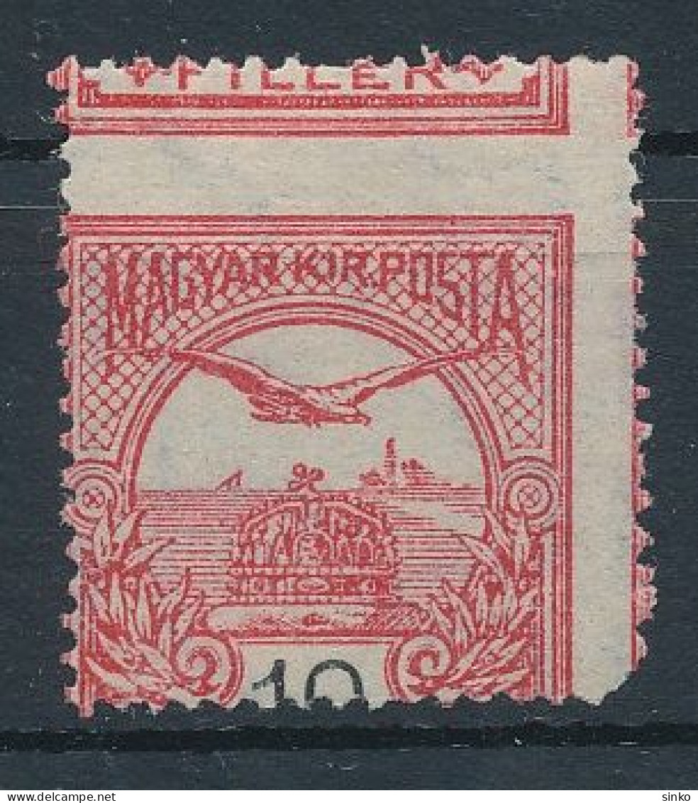 1913. Turul 10f Stamp - Misprint - Usati