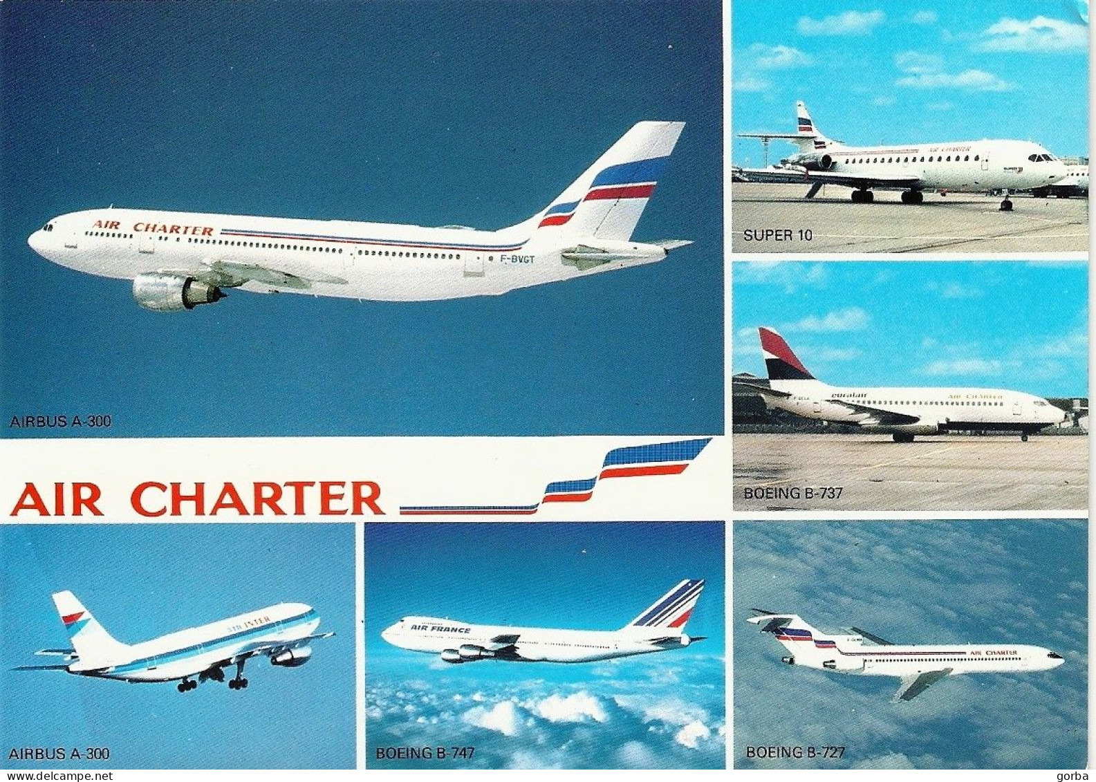 *Lot De 2 CPM - Flotte Utilisée Par Air Charter (486 ) Et (486C) - 1946-....: Ere Moderne