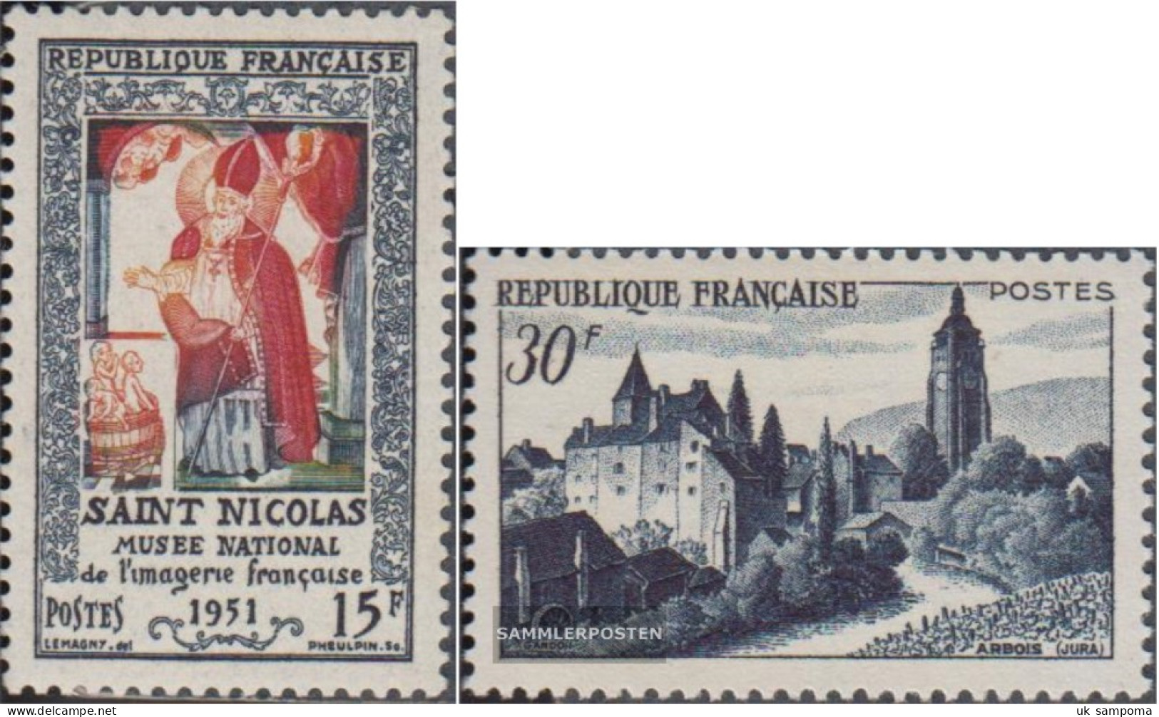 France 922,923 (complete Issue) Unmounted Mint / Never Hinged 1951 Museum, Structures - Nuovi